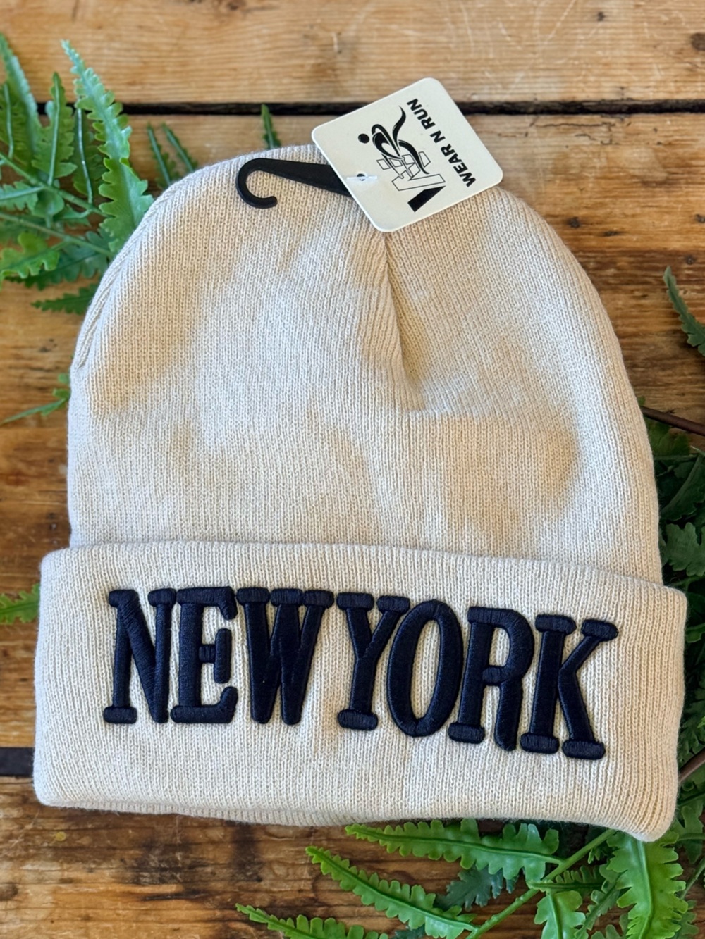 'NEW YORK' Embroidered Beanie NWT